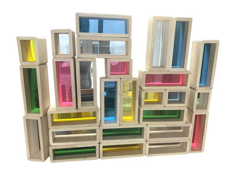 Coloured and see through mirror large blocks