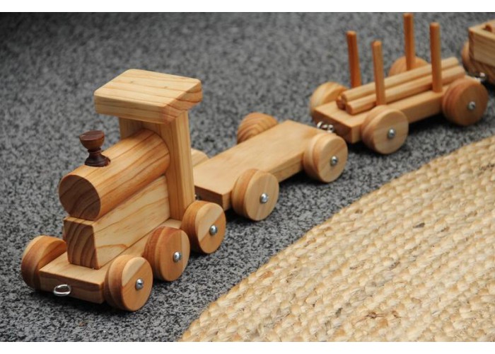 Wooden trains set