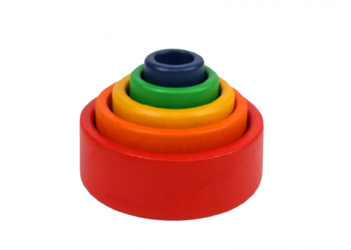 Rainbow stacking bowls 5pcs