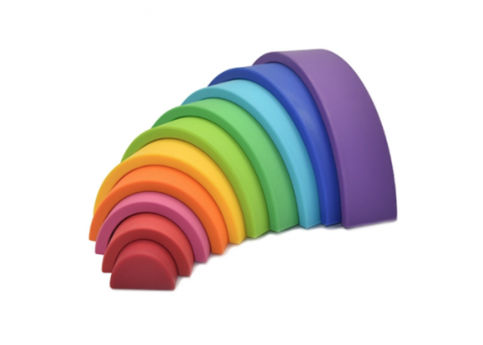 Silicone rainbow stacker 10pcs