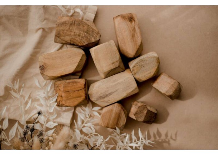 Natural wooden stacking gems 10pcs