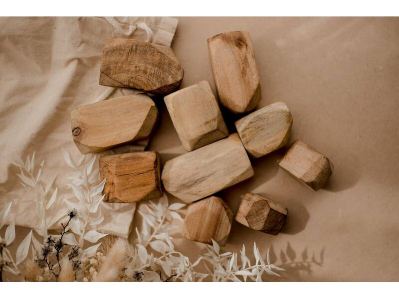 Natural wooden stacking gems 10pcs