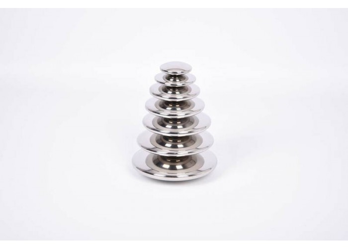 Sensory reflective silver buttons - Pk7