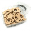 Wooden teether rings set of 15