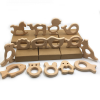 Wooden teether rings set of 15