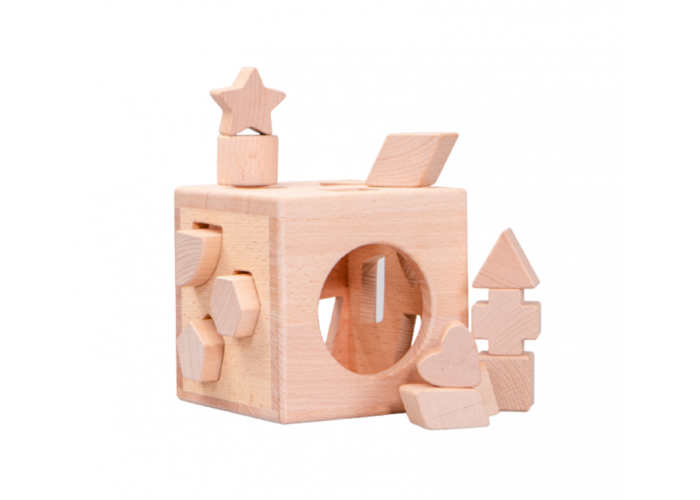 Wooden shape posting cube
