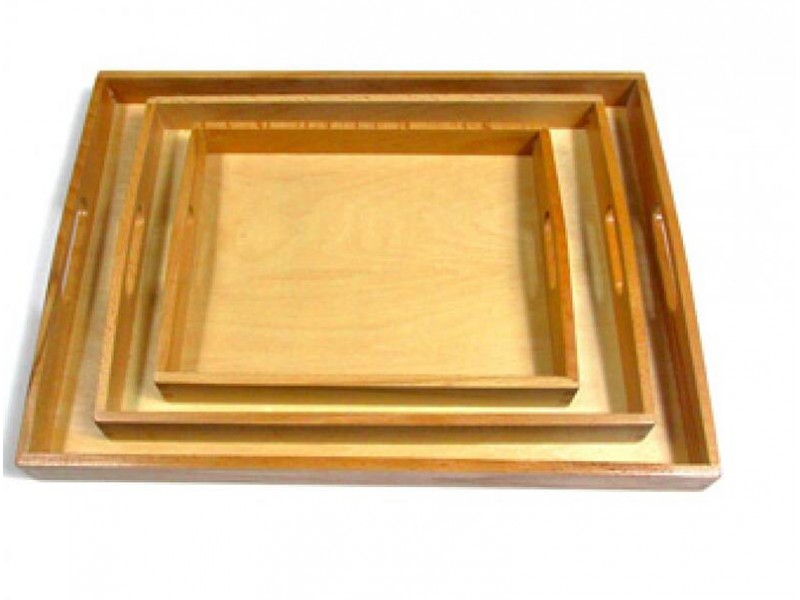 Wooden tray set of 3