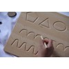 Wooden number and pattern tracing board