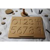 Wooden number and pattern tracing board