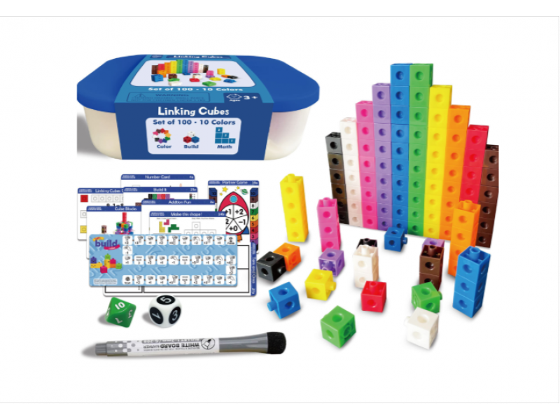 Linking cubes building and learning set 130pcs
