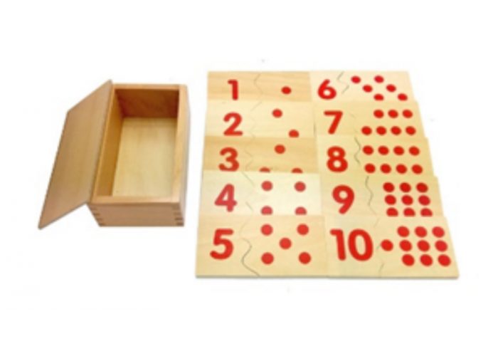 Wooden counting puzzle