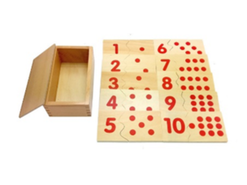 Wooden counting puzzle
