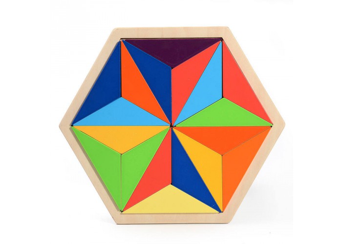 Wooden triangular puzzle