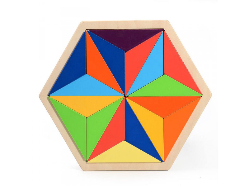Wooden triangular puzzle