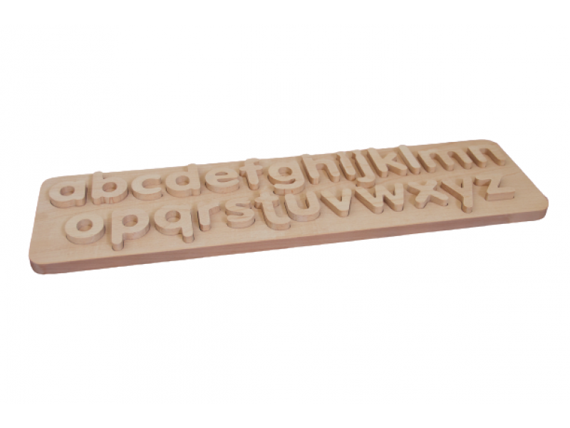 Large beechwood lowercase puzzle