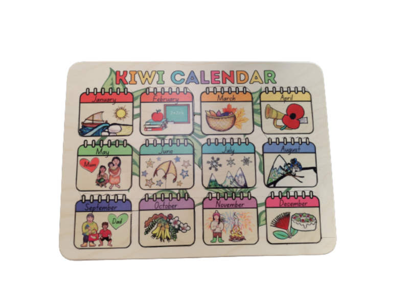Kiwi calendar puzzle 12pcs
