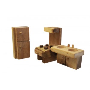 Doll kitchen furniture set