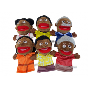 Open-mouth hand puppet - Family of 6 set B
