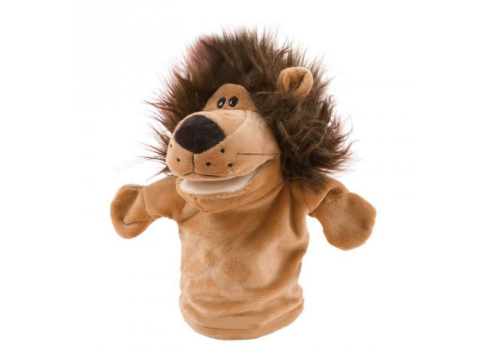 Open-mouth lion hand puppet