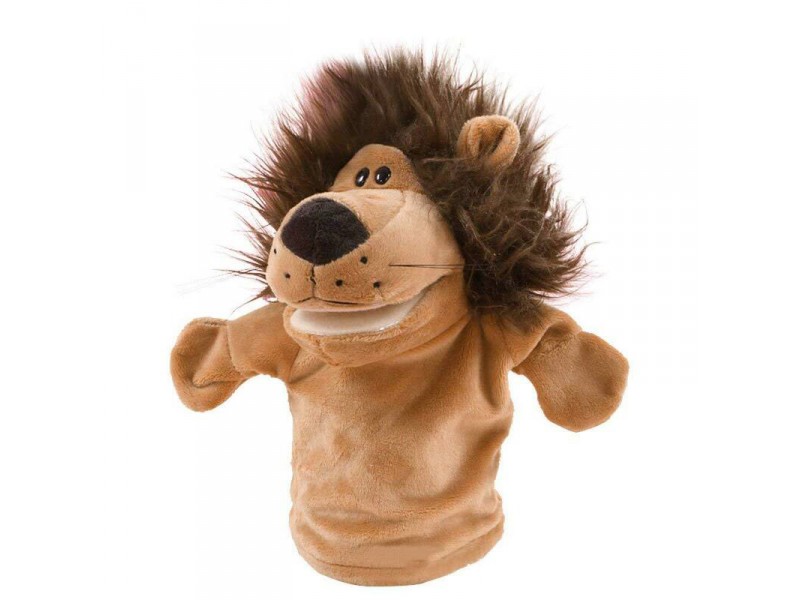 Open-mouth lion hand puppet