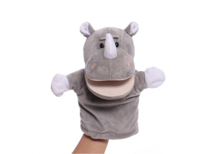 Open - mouth Rhino hand puppet