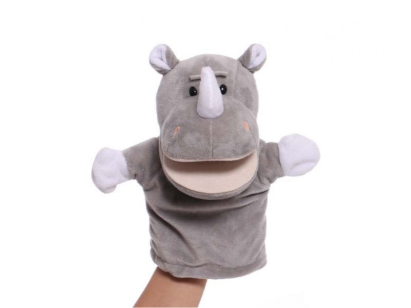 Open - mouth Rhino hand puppet
