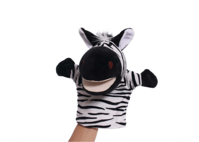 Open - mouth Zebra hand puppet