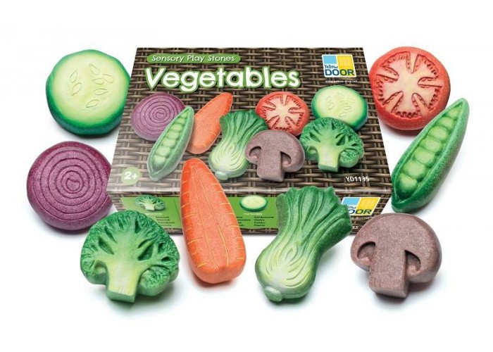 Sensory play stones - vegetables