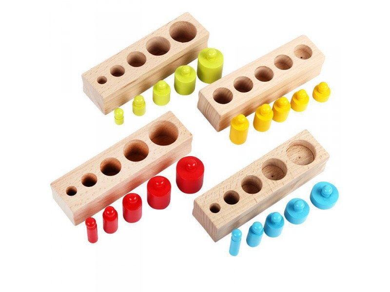 Coloured knobbed cylinders