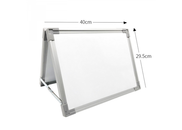 Tabletop magnetic white board foldable stand