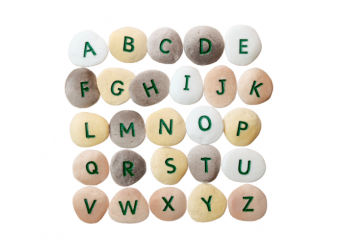 Alphabet pebbles uppercase 26pcs
