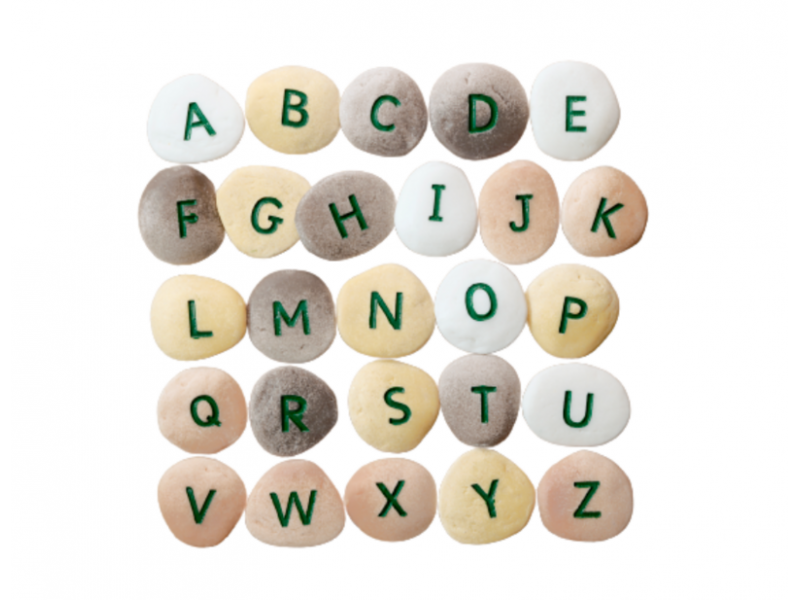 Alphabet pebbles uppercase 26pcs