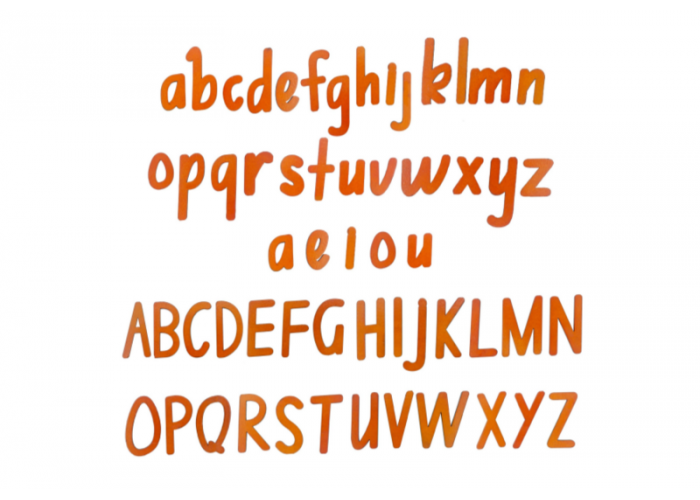 Wooden alphabet magnets 57pcs