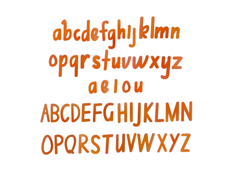 Wooden alphabet magnets 57pcs