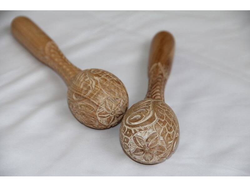 Wooden carved shakers