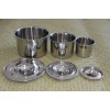 Stainless steel pots with lids set of 3 in different sizes