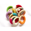 Crochet wooden rings pack of 10