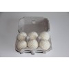 Crochet white eggs pk of 6