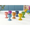 Rainbow wooden egg cups pk7