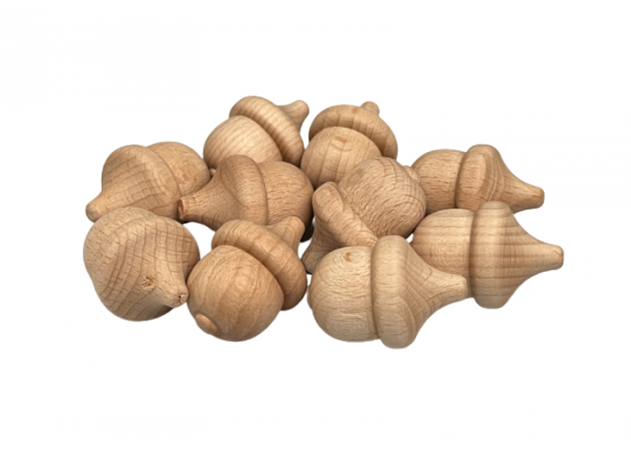 Wooden acorn counters Pk10