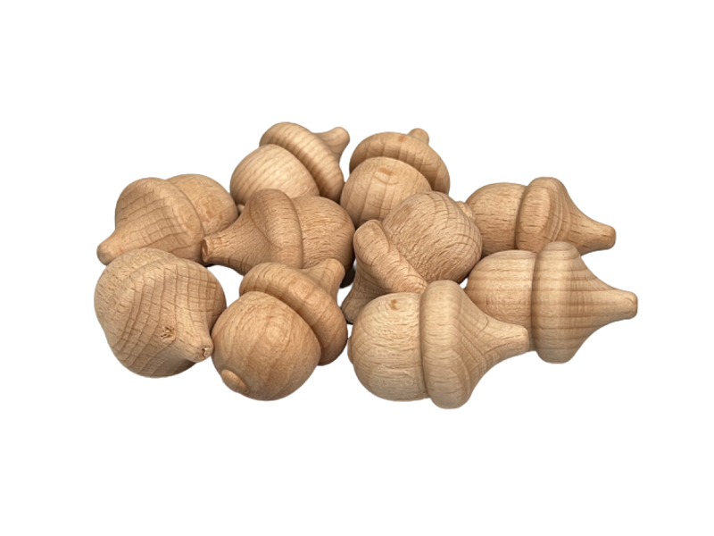 Wooden acorn counters Pk10