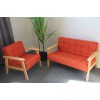 Wooden sofa chair set 2pcs
