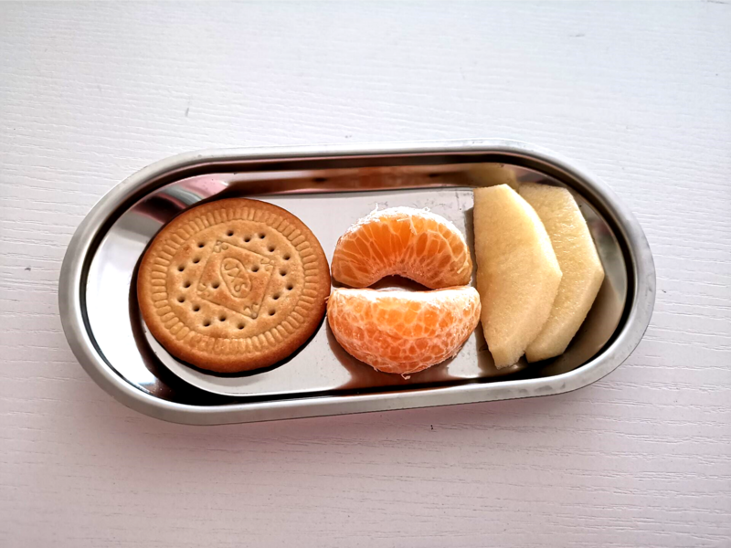 Stainless steel snack tray