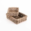 Rattan Rectangular Baskets Set of 2