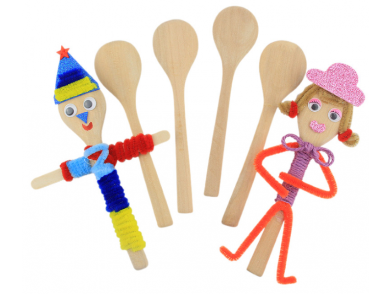 Wooden crafty spoons pack of 10
