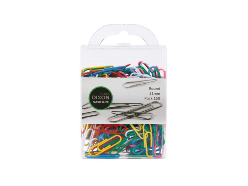 Paper clips coloured 31mm 150s