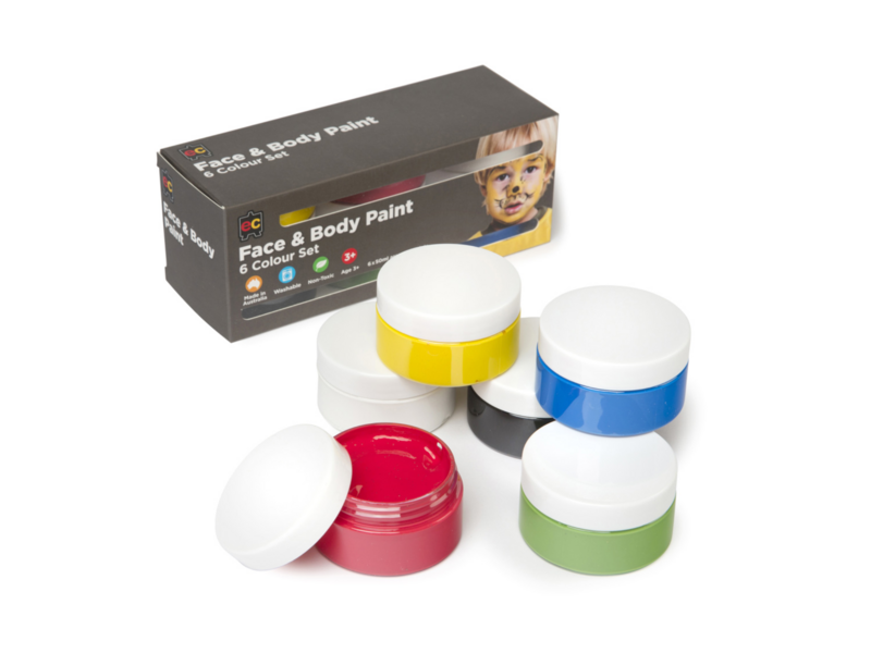 Face and body paint set of 6