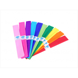 Crepe paper assorted colours 50cm x 100cm Pk10