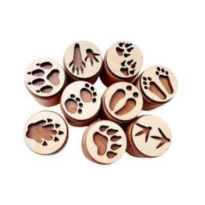 Wooden dough stamps - Animal footprints 9pcs