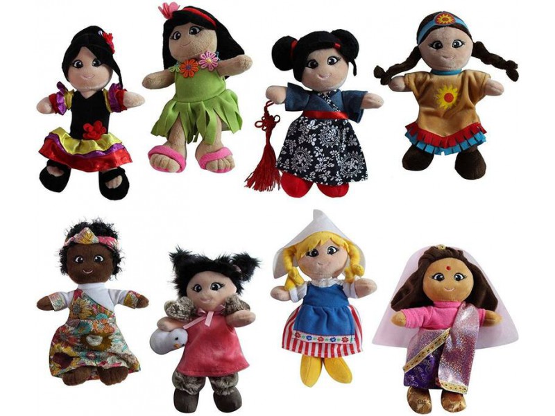 Around the world dolls set 8pcs